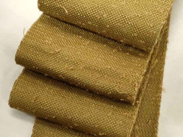 衣帶 - 平和屋着物●男性　本場筑前博多織　角帯　黄像色　正絹　逸品　CABG9306dy