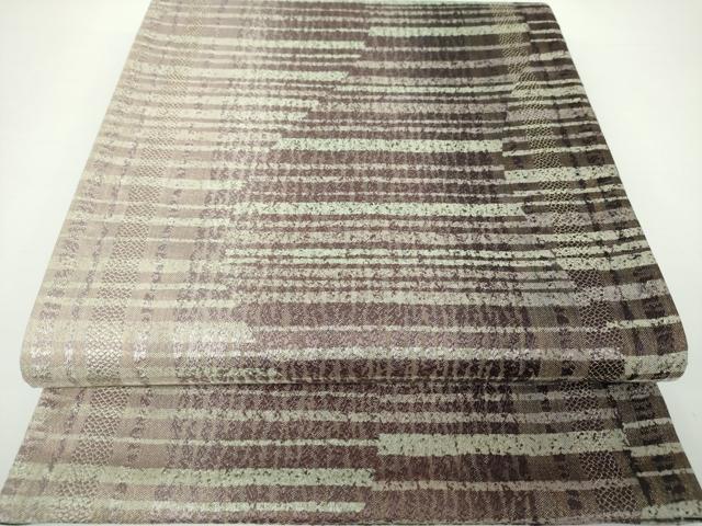 平和屋着物●両面　全通柄袋帯　変わり間道　金糸　さが美扱い　正絹　逸品　DAAX4153ps