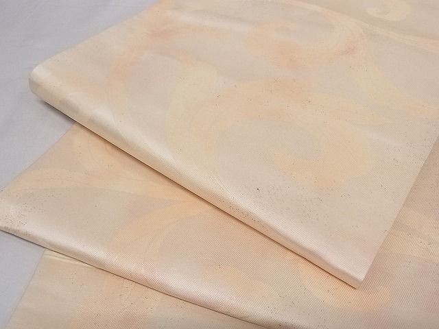 平和屋着物■六通柄袋帯　唐草文　正絹　逸品　B-cy4797