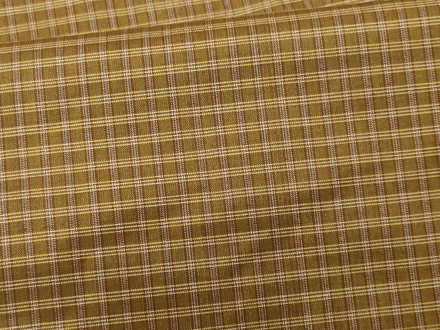 平和屋着物●男性　紬　格子柄　正絹　逸品　未使用　CAAY5612fb