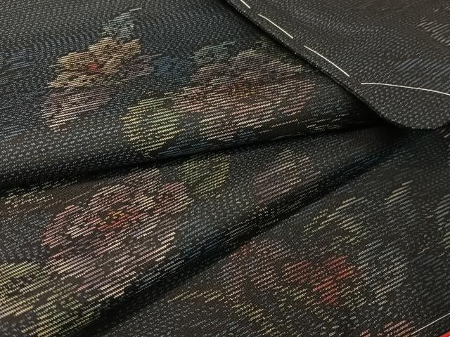 Full-Length Under-Kimono - 平和屋着物●本場大島紬　草花文　さが美扱い　正絹　逸品　未使用　CABC2646vp