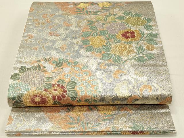 ■■■　サイズ　■■■ 長さ 426cm 幅 30cm程 ■■■　商品詳細　■■■ 【正絹】 詳細に関しましては、画像をご確認ください。 大変上質な逸品になります。 お安く出品致しますので、是非この機会にいかがでしょうか？ ■■■　注意事項　■■■ ■モニター発色の具合により色合いが異なる場合がございます。 ■寸法は多少の誤差が生じる場合がございますのでご了承ください。 ■縫込みの長さが左右非対称の場合は短い部分を記載しております。 左右非対称であってもご返品・お値引き等の保証は出来かねますので、ご了承の上ご購入をお願い致します。 ■シミ等のチェックには注意を払っておりますが、見落としがある場合もございますし、個人の見解も様々ですので神経質な方のご購入はお控えください。 ■箪笥に入っておりました着物や帯なので畳みシワや匂いがあるものもございます。 ■お休みは基本的に土日祝となりますが、その他臨時でお休みする場合がございますのでご了承ください。 ■商品の発送は平日のみの発送となります。 ■夜間と土曜、日曜日はお問い合わせの回答が遅れる場合がございます。 ■当店では、お直し、紋入れ、お手入れ等は承っておりません。 ■生地の状態（ヤケ、経年劣化等）によってはサイズ直しが出来ない場合がございます。 その点もどうかご了承のうえ、ご購入をお願いいたします。 ■弊社で取り扱う商品は一点ものにつき、時期や在庫状況に応じて金額が変更となる場合がございます。 ■検針は行っておりません。予めご了承いただきますようお願いいたします。 ■【洗える着物】と記載のある商品におきましては、商品お届け後に洗濯を行ってしまってからのご返品にはご対応しかねます。 念の為、専門店でのお手入れをお願いいたします。 ■着物のサイズ目安は下記を参考ください↓ ＜女性着物＞　お端折り次第で＋5cm　−1cmが着用可能サイズ 　例）身丈170cmの場合、身長160cm〜175cm ＜男性着物＞　身丈＋約25cm〜27cm程が適応身長 　例）身丈155cmの場合、身長180〜182cm