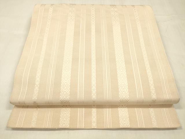 平和屋着物＊夏物　本場筑前博多織　八寸名古屋帯　紗献上　虹色　正絹　逸品　DABD6735cm