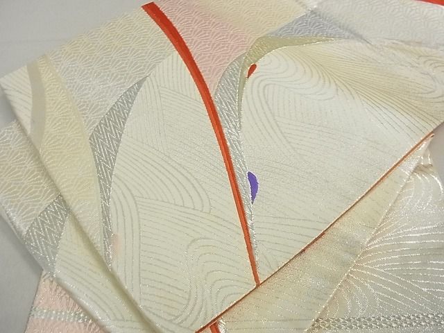 平和屋着物■六通柄袋帯　飛鳥流水花文　金銀糸　逸品　ga2002