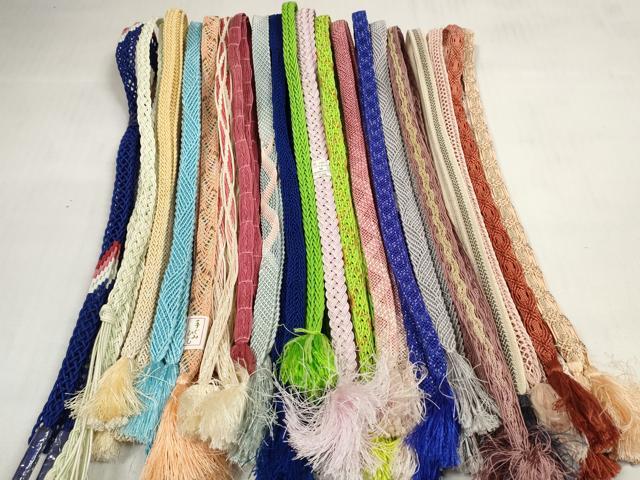 平和屋着物＊夏物　和装小物　帯締め20本セット　レース織　手組紐　金糸　逸品　DABC1555zzz
