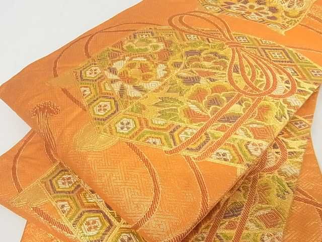 Rakuten - 平和屋着物■佐賀錦　六通柄袋帯　花文箱　金糸　逸品　ma2571