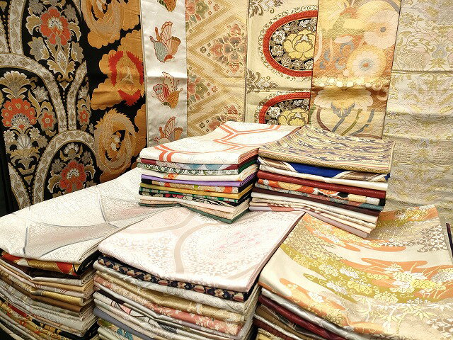 楽天平和屋平和屋本店■袋帯 西陣 まとめて100点 鳳凰 向かい鶴 蝶 更紗 花柄 宝相華 佐賀錦 金銀糸 など 着用可能多数 未使用品あり 全て正絹 se3710