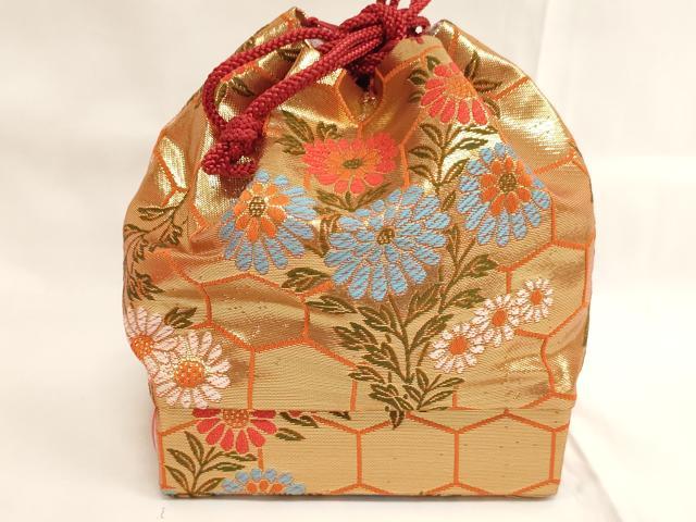 平和屋着物[]七五三 女の子 和装小物 バッグ・巾着まとめて5点セット 菊 桜 金糸 ...