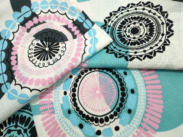 Female Yukatas - 平和屋着物∴夏物　浴衣　綿紅梅　番傘丸文　綿　逸品　CABE9071ng