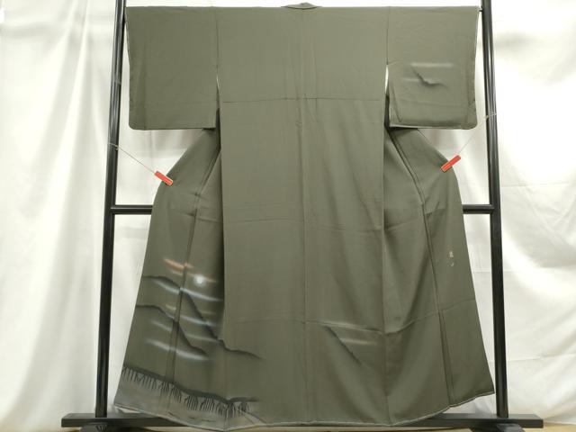 平和屋着物■訪問着　風景シルエット文　嵐山　正絹　逸品　DABC9046qa
