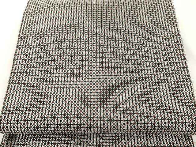 平和屋着物●両面　全通柄袋帯　幾何学文　やまと誂製　正絹　逸品　CAAX9472yk