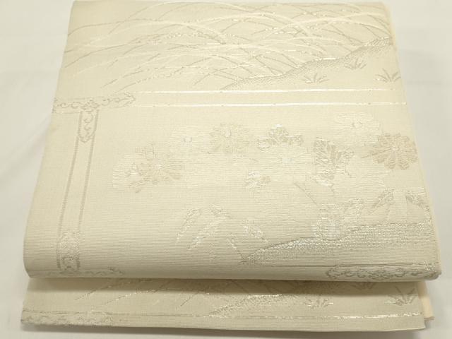 Rakuten - 平和屋着物＊夏物　六通柄袋帯　芝草文　金糸　正絹　逸品　DABH1675cd