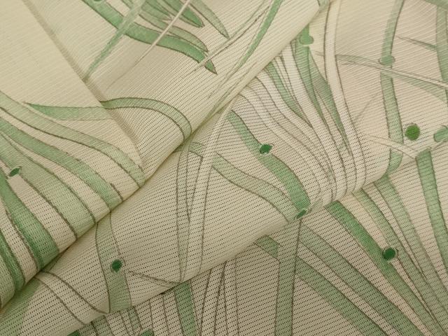 Summer Wear - 平和屋着物＊夏物　小紋　絽　草花文　正絹　逸品　AABB0552st