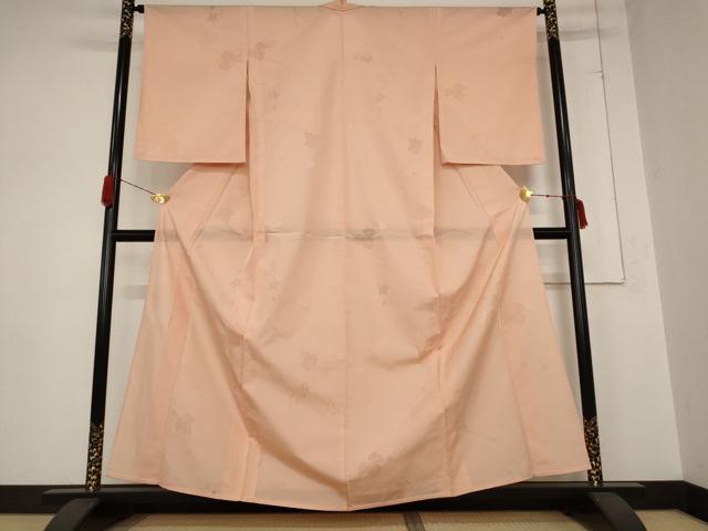 Rakuten - 平和屋着物＊夏物　色無地　縦絽　蔦の葉紋紗　曙色　正絹　逸品　未使用　AABB0553st