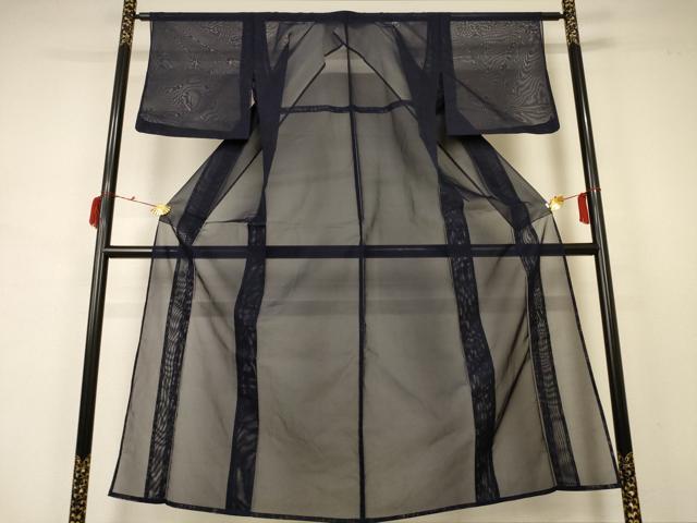 Uramono - 平和屋着物＊夏物　色無地　紗　黒鳶色　正絹　逸品　AABB2557jd