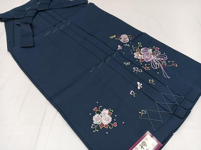 Pleated Skirt - 平和屋着物●行灯袴　刺繍　舞花文　金糸　洗える着物　未使用　AABB2986ph