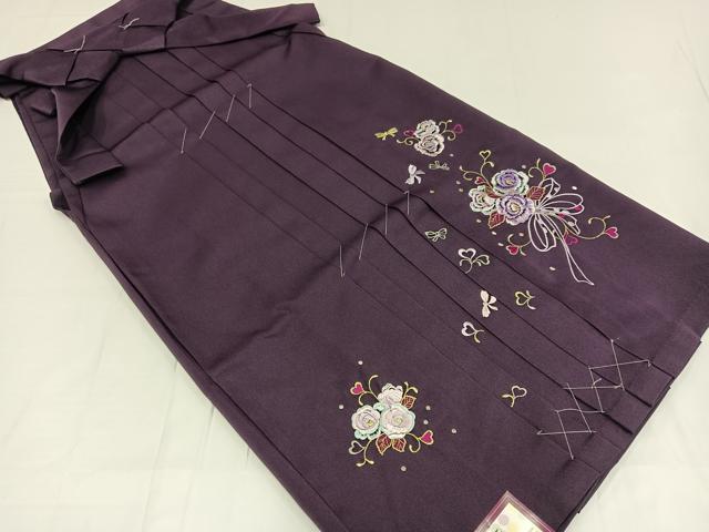 Pleated Skirt - 平和屋着物●行灯袴　刺繍　舞花文　金糸　洗える着物　未使用　AABB2987ph