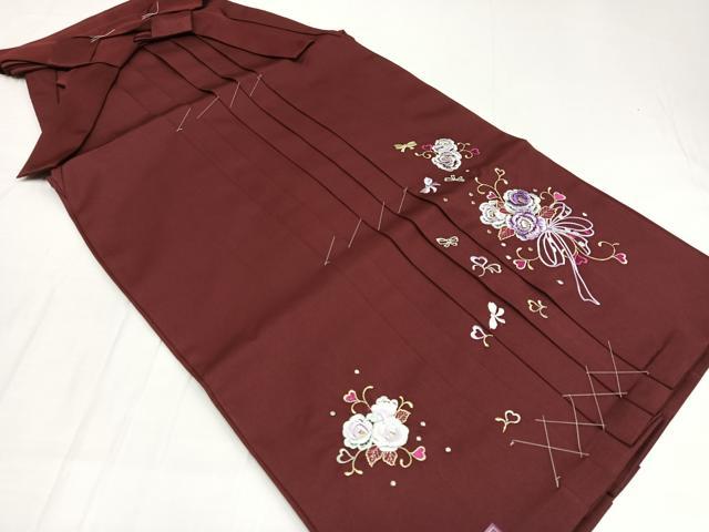 平和屋着物●行灯袴 刺繍 舞花文 金糸 洗える着物 未使用 AABB3604ph