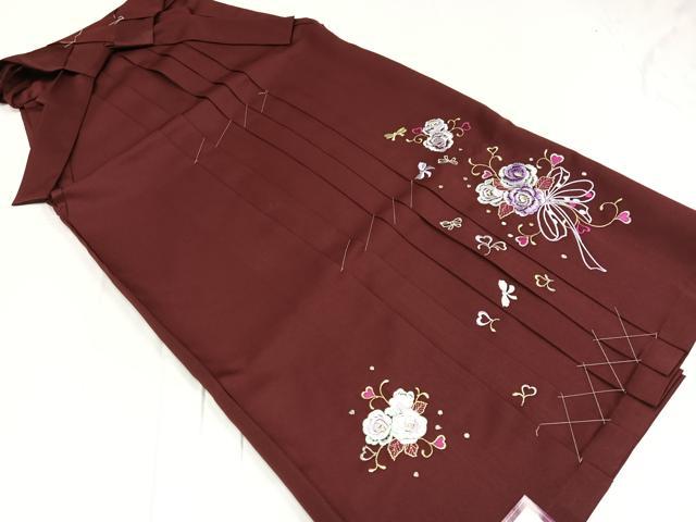 Pleated Skirt - 平和屋着物●行灯袴　刺繍　舞花文　金糸　洗える着物　未使用　AABB3606ph