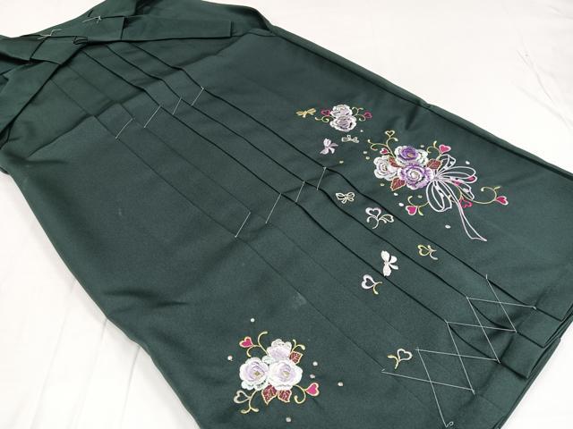 Pleated Skirt - 平和屋着物●行灯袴　刺繍　舞花文　金糸　洗える着物　未使用　AABB3614ph