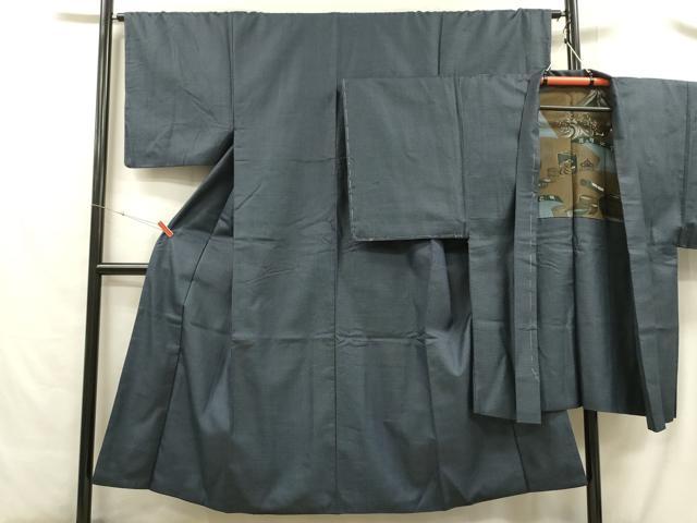 平和屋着物■男性　本場大島紬　アンサンブル　長羽織　100亀甲　総詰め　正絹　逸品　DABC7745ya