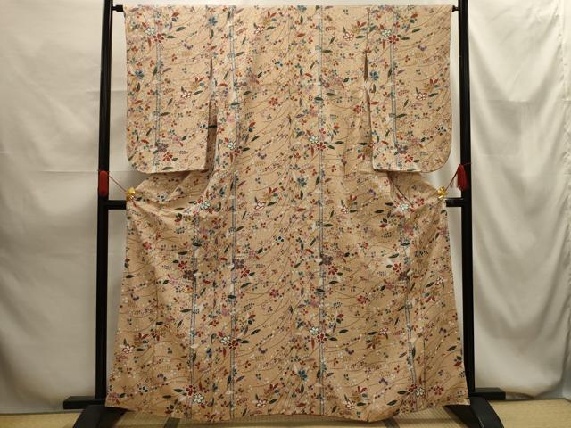 Uramono - 平和屋着物■上質な小紋　絞り　舞花文　金彩　正絹　逸品　AABG1492sx