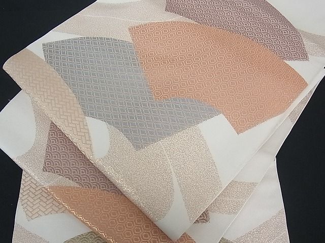 平和屋着物■六通柄 本袋帯 地紙重ね吉祥文 逸品 sf0120
