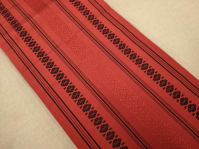 平和屋着物◎本場筑前博多織 半幅帯 献上 正絹 逸品 AABB9174dt