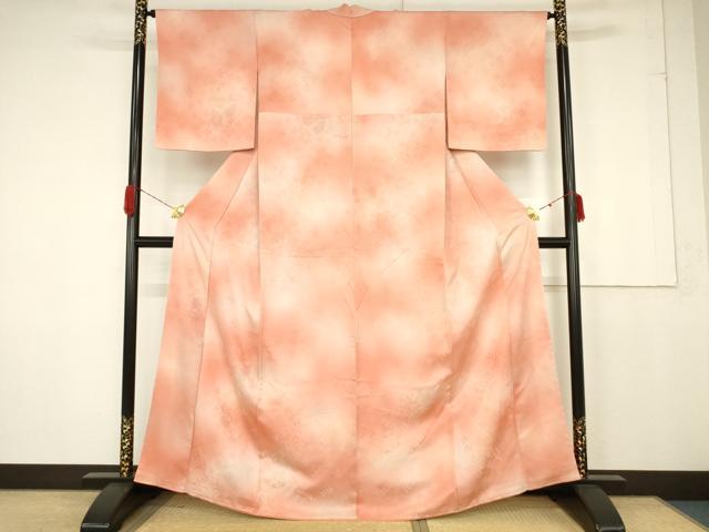 平和屋着物■上質な小紋　花地紋　暈し染め　正絹　逸品　AABA2307ma