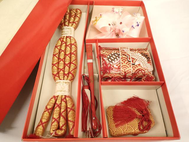 平和屋本店[]七五三 女の子 和装小物セット 金糸 箱付き 逸品 AABF2304ja