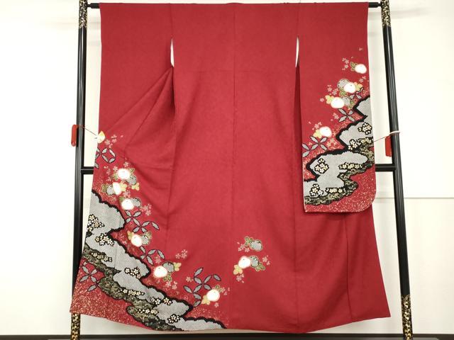 Uramono - 平和屋着物●豪華振袖　光琳菊　金彩　正絹　逸品　AABH7207cs