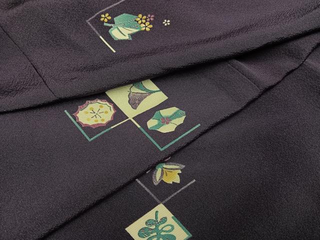 Kimono - 平和屋着物●上質な小紋　草花文　正絹　逸品　AABF8740ph