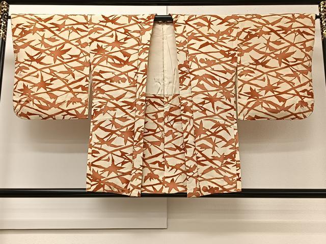 Haori - 平和屋着物■羽織　草葉シルエット　正絹　逸品　CAAW2360ua