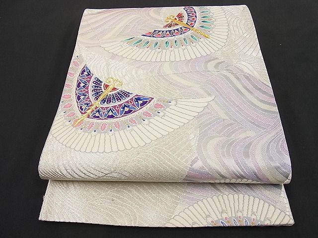 平和屋着物■六通柄袋帯　唐織　Elegance　舞蝶文　金銀糸　逸品　n-ip0247