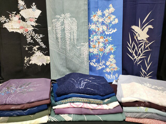 楽天平和屋平和屋本店■夏物 訪問着 絽 紗 まとめて20点 鷺 花柄 ろうけつ染め 手描き 銀彩 着用可能多数 全て正絹 se3717