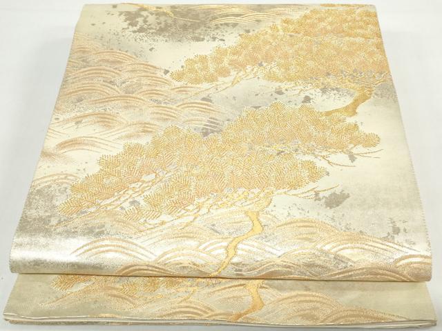 Other - 平和屋着物◎六通柄袋帯　枝松文　金糸　正絹　逸品　DAAX7811qa