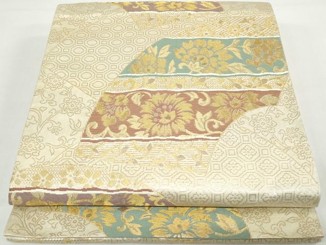 Rakuten - 平和屋着物◎六通柄袋帯　地紙更紗花文　金糸　正絹　逸品　DAAX7829qa
