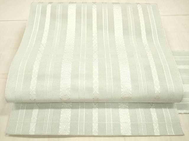 Rakuten - 平和屋着物＊夏物　博多織　八寸名古屋帯　献上　藍白色　DAAX8609cm