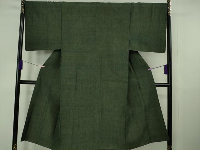 平和屋の平和屋本店●極上　男性　本場結城紬 重要無形文化財 杢 アンサンブル　仙斉茶色　長羽織　羽裏・虎　反端付き　逸品　未使用　DZAB6839kh6｜アングル2