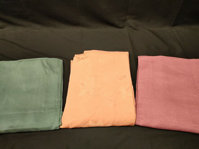 楽天平和屋平和屋本店■色無地 まとめて 3点 更紗 さざ波 地紋 など 着用可能多数 全て正絹 ppp2943