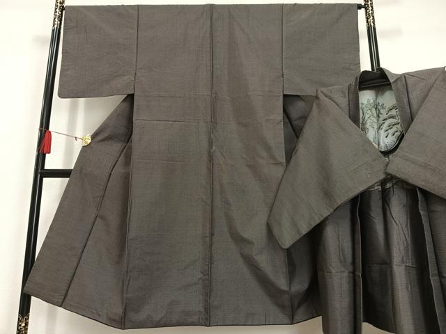 平和屋着物●男性 本場大島 アンサンブル 100亀甲 総詰め 正絹 逸品 AAAP4757oa