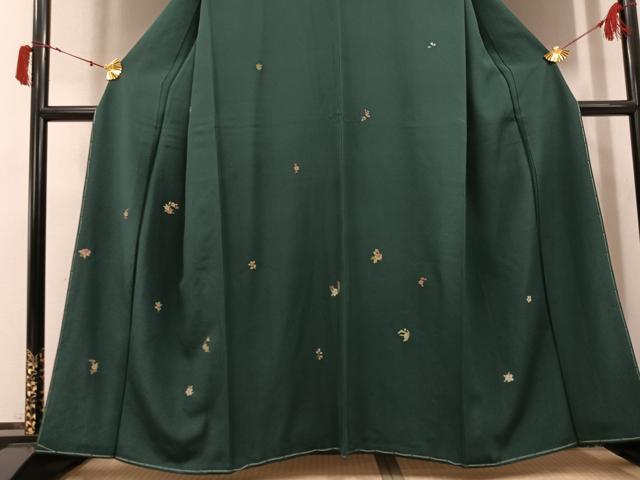 平和屋の平和屋着物●上質な小紋　刺繍　草花文　金糸　正絹　逸品　未使用　AABI8597ph｜アングル3