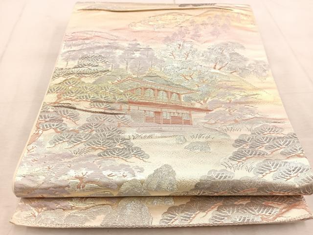 Rakuten - 平和屋着物◎六通柄袋帯　京名所　プラチナ二重箔　正絹　逸品　BAAV4152yc