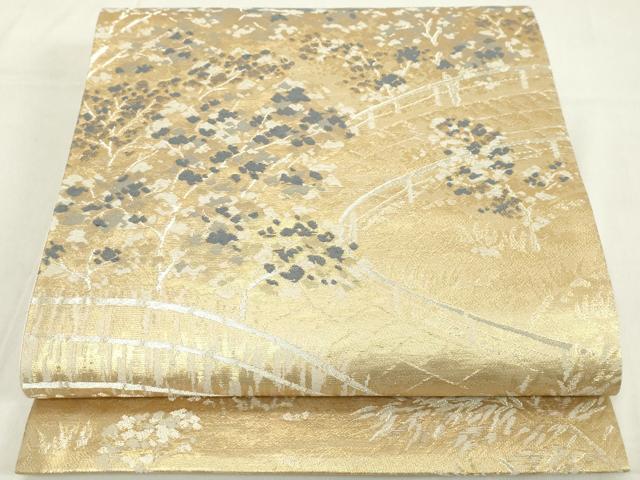 平和屋着物◎六通柄袋帯　京名勝　大徳寺　金糸　正絹　逸品　DAAY3611cd