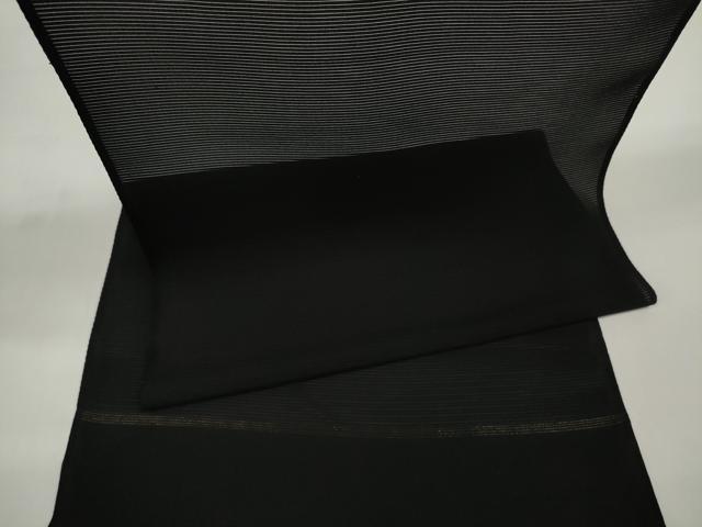 平和屋着物＊夏物　西陣　黒紋付　黒反物　着尺　絽　堅牢染　逸品　未使用　DABC1265zzz