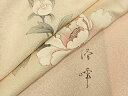 平和屋着物▽色留訪問着 単衣 作家物 草花文 正絹 逸品 AAAU4018fy