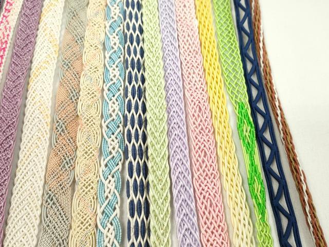 平和屋の平和屋着物＊夏物　和装小物　帯締め20本セット　レース織　丸組　金銀糸　長尺あり　未使用あり　逸品　CABJ1390ju｜アングル3