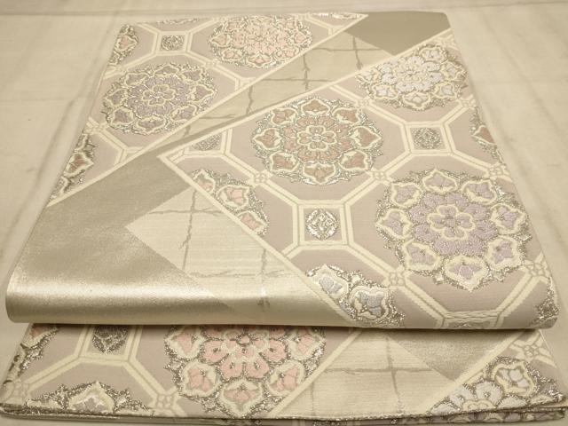 Rakuten - 平和屋着物◎六通柄袋帯　唐織　蜀江花文　銀糸　正絹　逸品　AABB4108dt