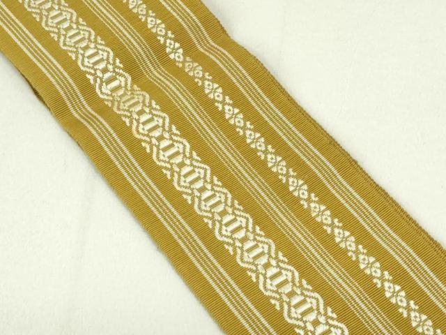 平和屋着物◎男性 本場筑前博多織 角帯 献上 単衣帯 正絹 逸品 DAAX7120qp