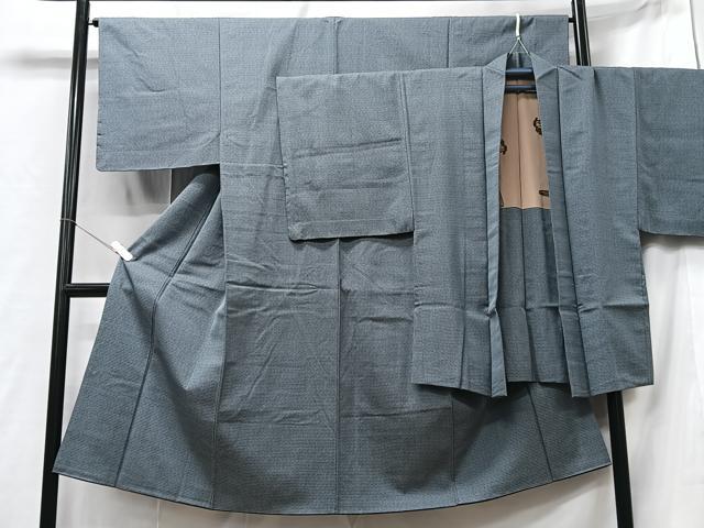 平和屋着物■男性　紬　アンサンブル　亀甲絣　正絹　逸品　CABB3092xe